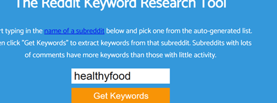 The Reddit keyword research tool