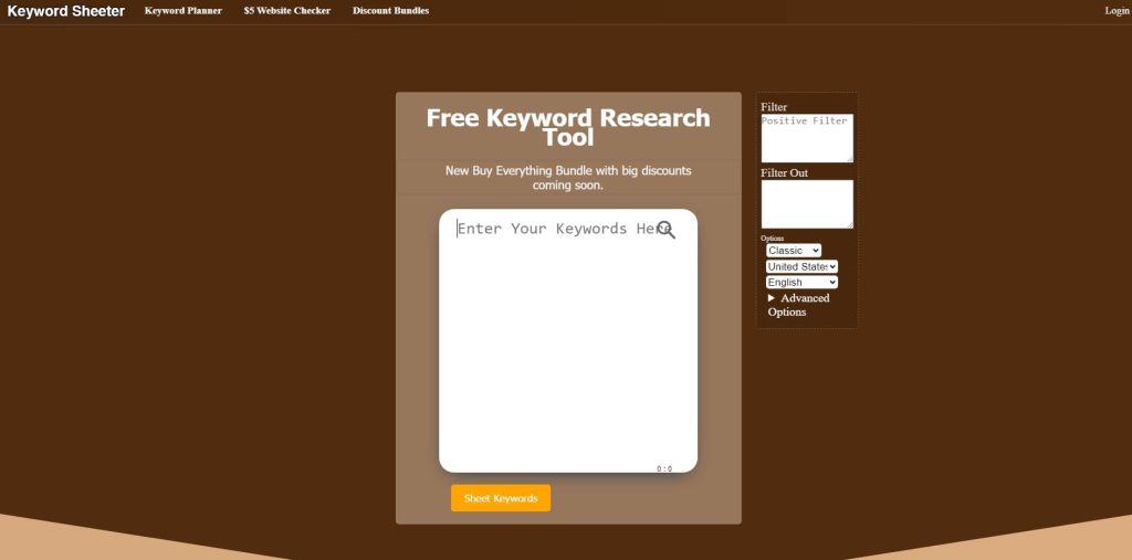 Keyword Sheeter